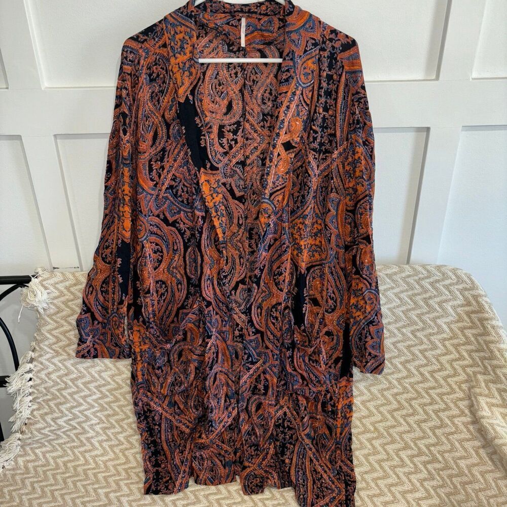 Free People Multicolor Paisley Kimono Top - Picture 5 of 12
